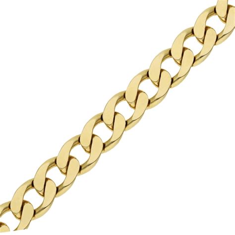 9ct Yellow Gold 6.83mm 22 Inch Metric Curb Chain 41.80 grams For Sale ...