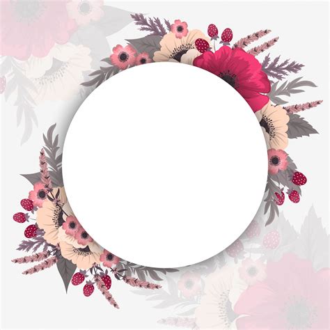 Flower circle borders | Premium Vector