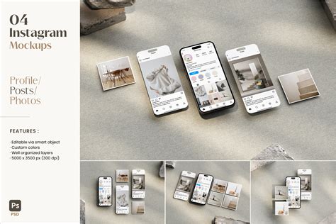 Instagram Mockup Set, an iPhone Mockup by TandemStock