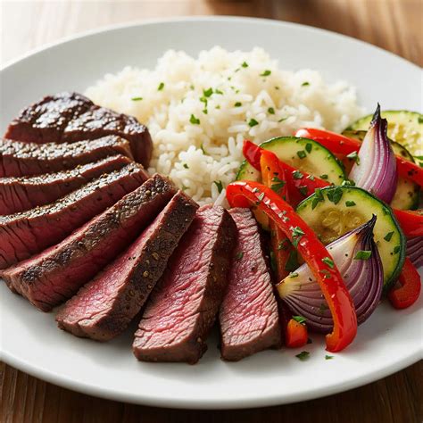 High Protein Steak and Roasted Veggies Recipe with Rice
