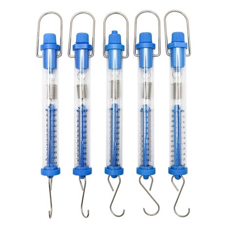 QWORK Set of 5Ã‚ Spring Scale, Transparent Spring Balance Hanging Tube ...