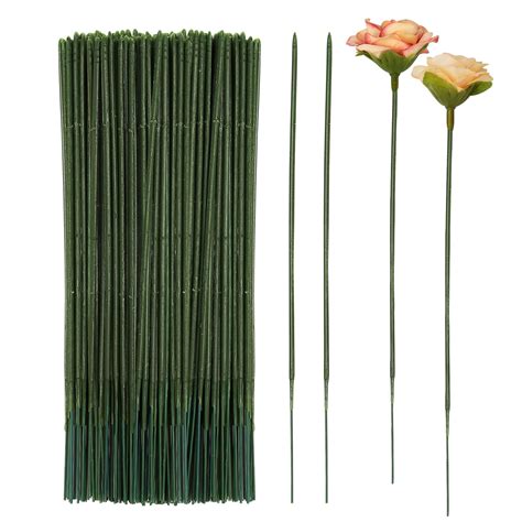 Amazon.com: Anjmd 200 Pieces Floral Stem Wire, Artificial Flower Rod ...
