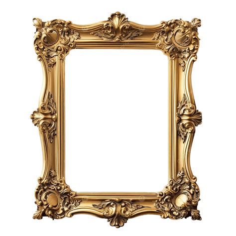 Blank Antique Gold Picture Frame, Frame, Gold, Ornate PNG Transparent ...