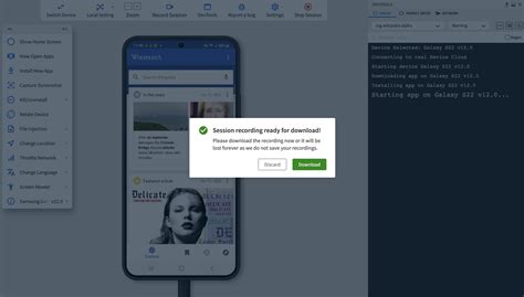 BrowserStack App Testing 的图像结果