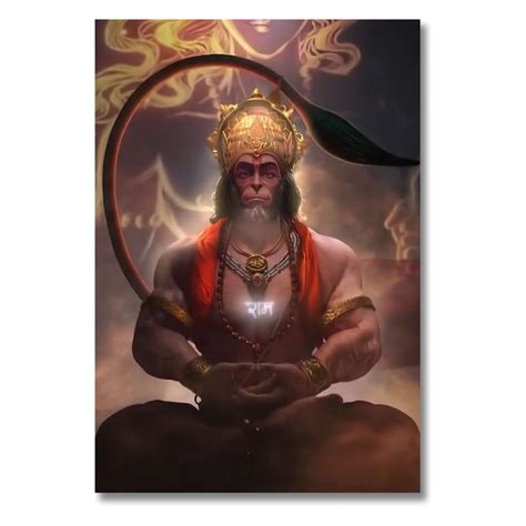 Lord Hanuman | Hindu God Posters for Wall | A3 and A4 sizes | 400 GSM ...