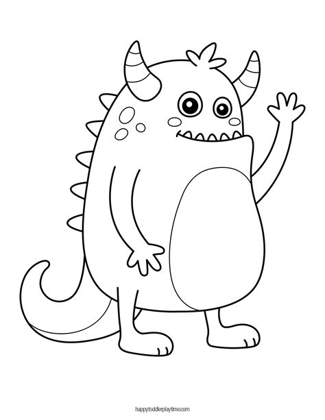 Cute Monster Coloring Pages For Kids
