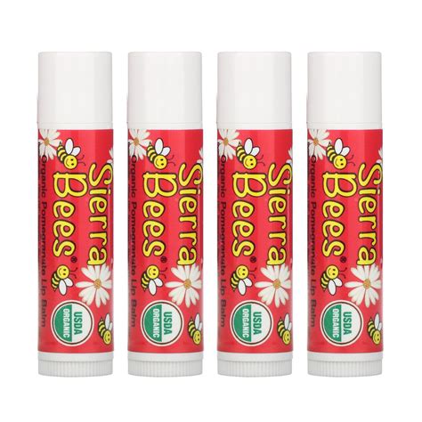 Sierra Bees Organic Pomegranate Lip Balm. Органические бальзамы для губ ...