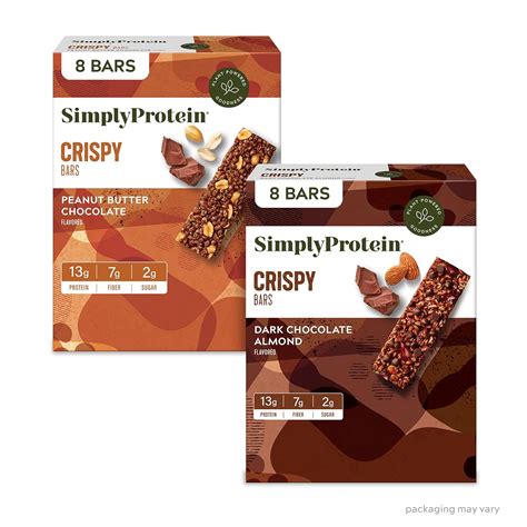 Amazon.com: Simply Protein - Crispy Bars Variety Pack, Peanut Butter ...