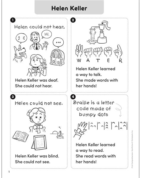 Free Helen Keller Worksheets
