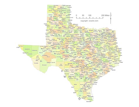 World Maps Library - Complete Resources: Maps Of Texas Counties With Cities