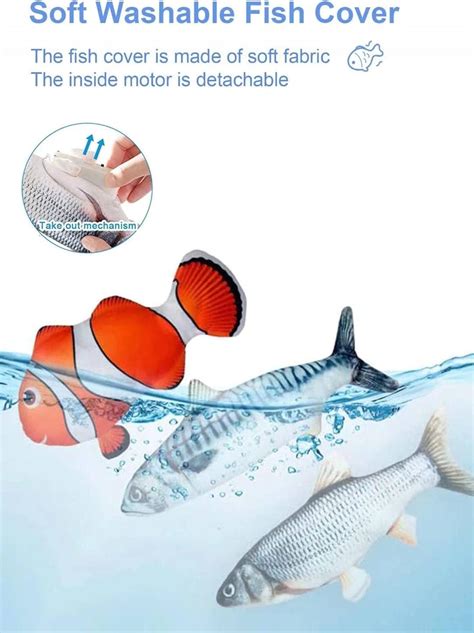 Buy NA Electric Floppy Disk Fish Cat Toys 11.5'' Flopping Fish ...