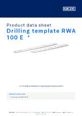 Drilling template RWA 100 E | GEZE