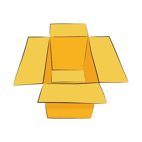 Karton prosty rysunek ręczny rysunek wektorowy biały | Wektor Premium