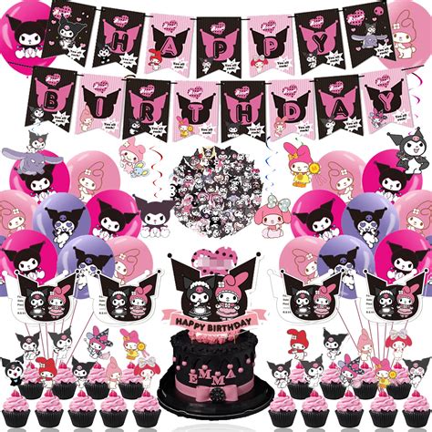 Anime Theme Birthday Decorations Party Supplies Include Banners Cake ...