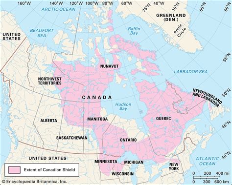 Canadian Shield | Definition, Location, Map, Landforms, & Facts ...