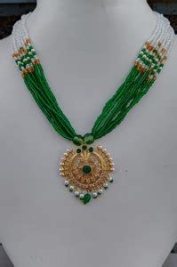 YuviKrissh Women's Gold Plated Beaded Necklace For Women And Girls ...