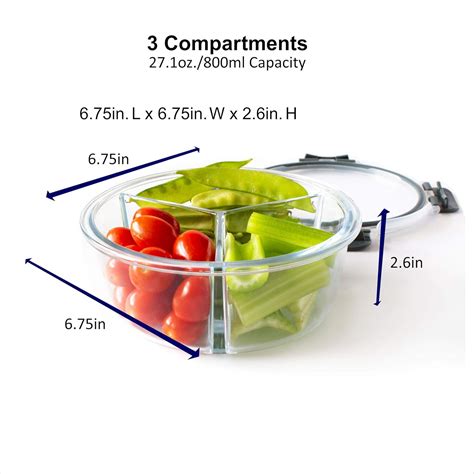Buy Orii 4 Pack Glass Meal Prep Containers with Lids, 2 or 3 ...