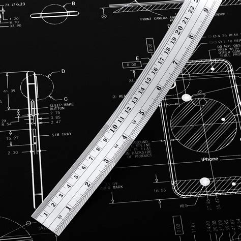 Buy Stainless Steel Ruler and Metal Rule Kit with Conversion Table ...