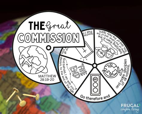 The Great Commission Coloring Wheel Printable Bible Activity for Sunday ...