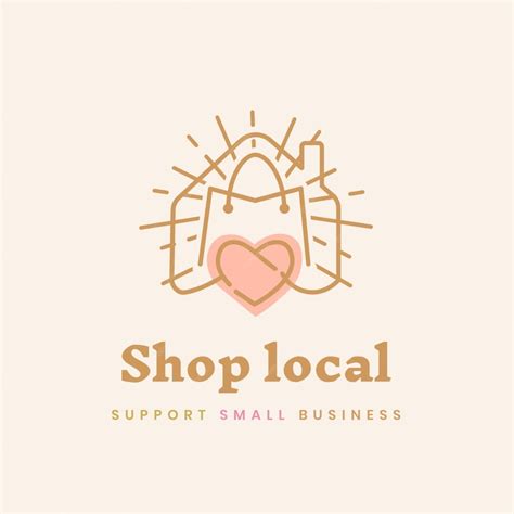 Business hand drawn local shop logo | Premium Vector