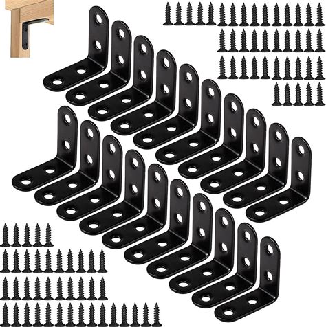 Pack Of 20 Angle Connectors 40 X 40mm Stainless Steel 90 Degree Angle ...