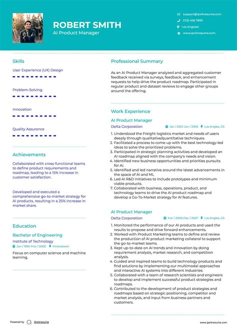 10+ AI Product Manager Resume Samples & Templates for 2025