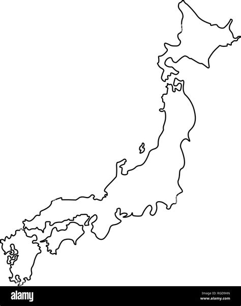 Japan map Black and White Stock Photos & Images - Alamy