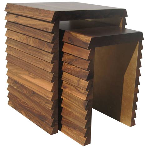 Contemporary Modern Nesting Tables in Argentine Rosewood by Costantini ...