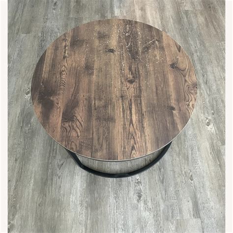Round Wood Coffee Table - AptDeco