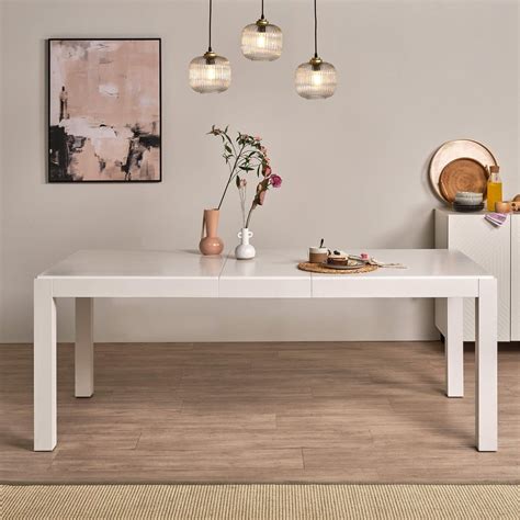 Magnus White Wood Extendable dining table – Laura James