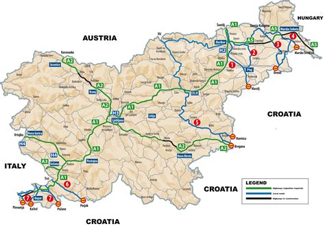 Maps of Slovenia | Detailed map of Slovenia in English | Tourist map of Slovenia | Highways map ...