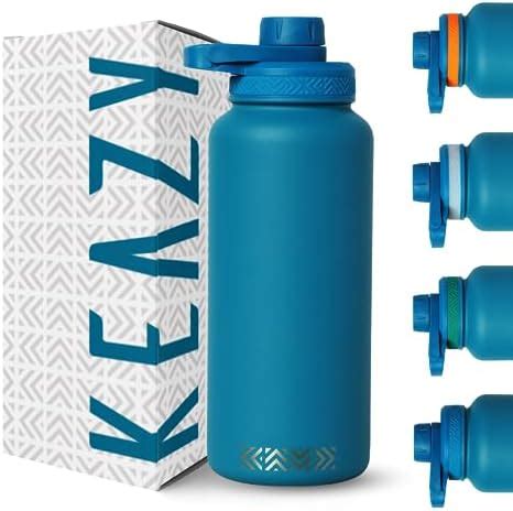 Keazy Stainless Steel Water Bottle 1 Litre Hot and Cold Thermal Flask ...