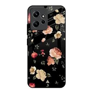 Hocopoco Printed Tempered Glass Back Case Cover Compatible with Redmi ...