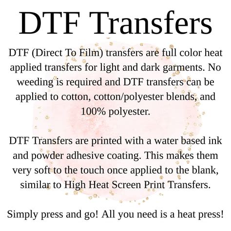 DTF Transfers Direct to Film Custom DTF Transfer Ready for - Etsy