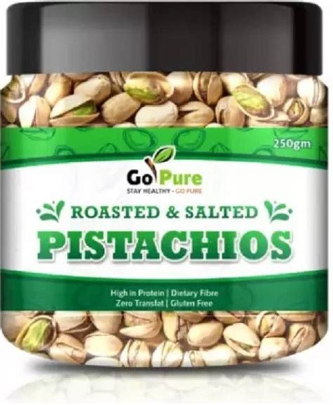 Gopure Pistachios Salted Roasted Pista Nuts (Jar Pack) Pistachios 2X0 ...