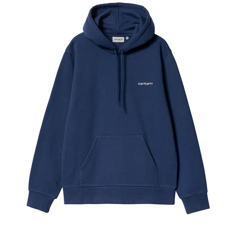 Carhartt WIP Script Embroidery Pullover Hooded Sweatshirt (Elder/White ...