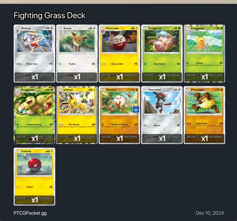 Fighting Grass Deck - Pokémon TCG Pocket