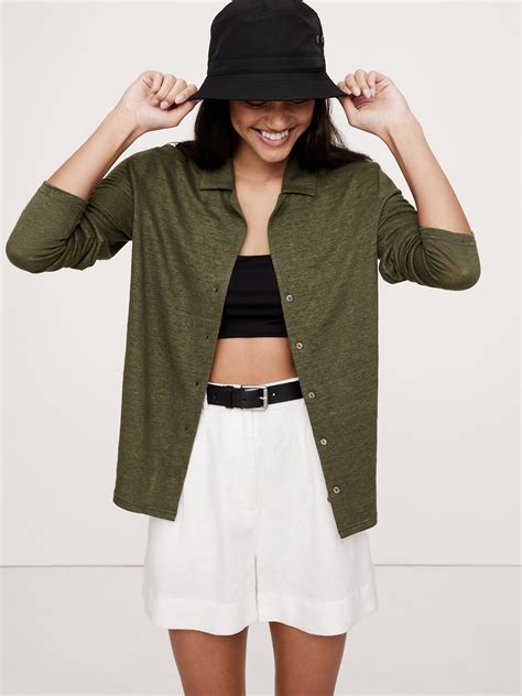 Linen Resort Shirt | Banana Republic