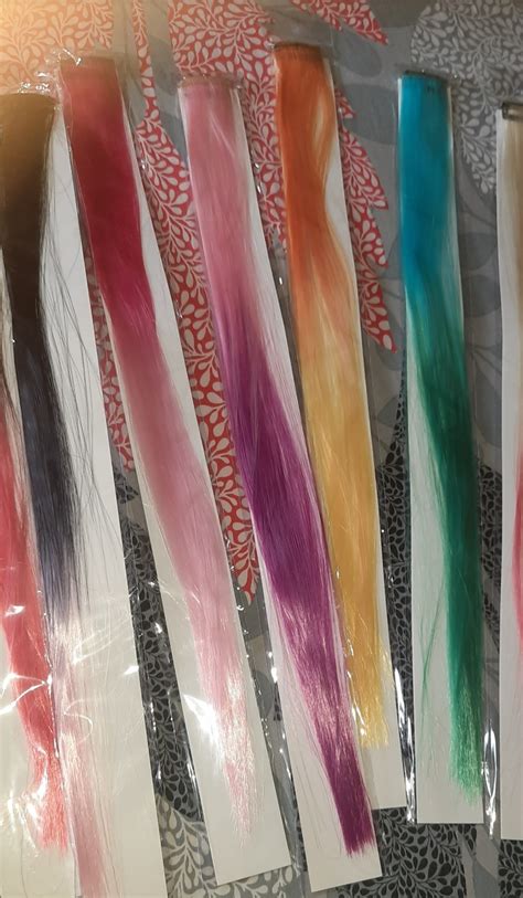 M T BROTHERS - Colored Clip in Hair Extensions | Synthetic Hair ...
