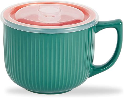 Amazon.com | Hoilse Ceramic Soup Bowl with Handle 32oz – Microwave ...