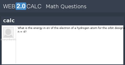 View question - calc
