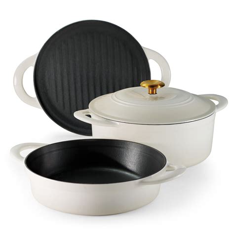 4-Piece Stackable Enamel Cast Iron Cookware Set – Tramontina USA
