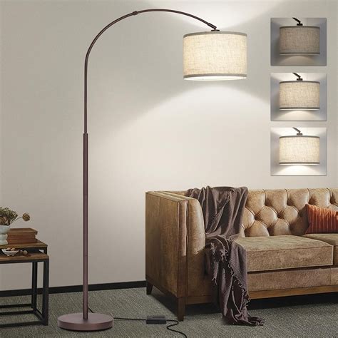 Gold Arc Floor Lamp, Dimmable Floor Lamp for Living Room, Mordern ...