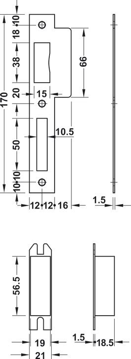 Mortise lock, for hinged doors, Startec, bathroom/WC - in the Häfele ...