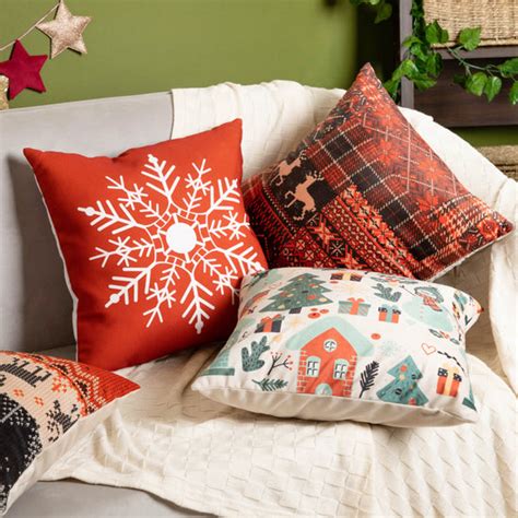 Winter Graphic Velvet Cushion Cover 16 X 16 Inch Online - Premium ...
