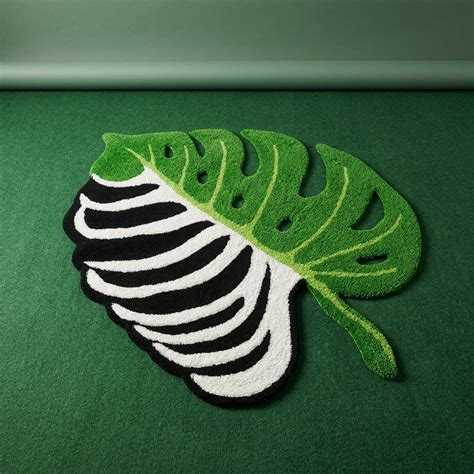 Irregular Monstera Leaf Skeleton Shaped Rug – Just Rugs