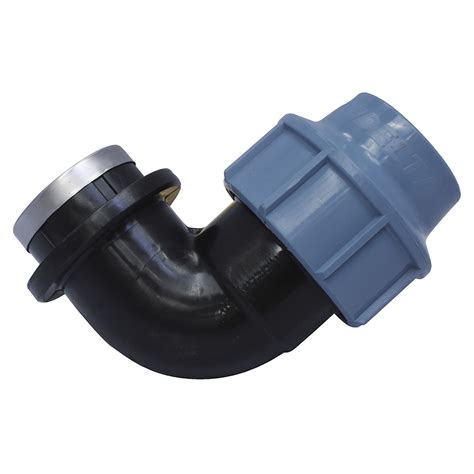 RACCORDO A COMPRESSIONE TUBO POLIETILENE GOMITO F 1''1/2 x Ø50