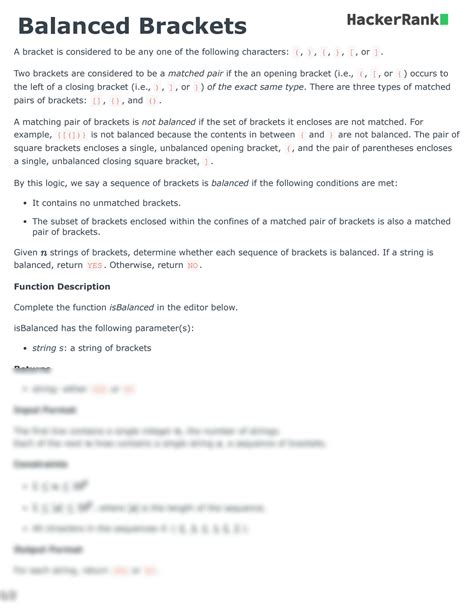 Image result for Balanced Brackets HackerRank Solution