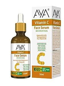 AYA Vitamin C Face Serum (50 ml) | For Skin Hydration, Anti-Ageing ...