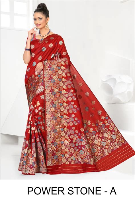 Ranjna Power Stone Casual Wear Silk Saree Classy Look Collection